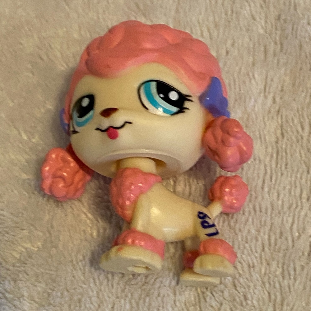 LPS Littlest Pet Shop Pink Poodle Dog # 1520 Loose Figure 2”